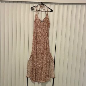 Old Navy Brown Floral Maxi Dress